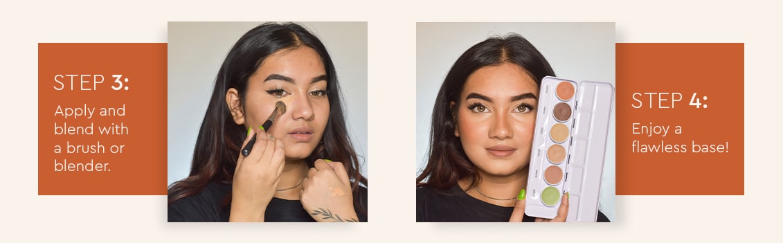 COVER & CONCEAL 6-1 SUPRA BASE PALETTE - For Dry Skin | Full Coverage Concealer, Foundation & Contour Kit