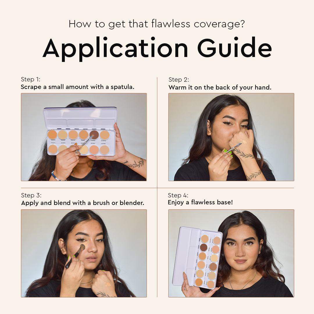 COVER & CONCEAL 12-1 DERMA PALETTE - For Pigmented & Oily Skin | Full Coverage Concealer, Foundation & Contour Kit