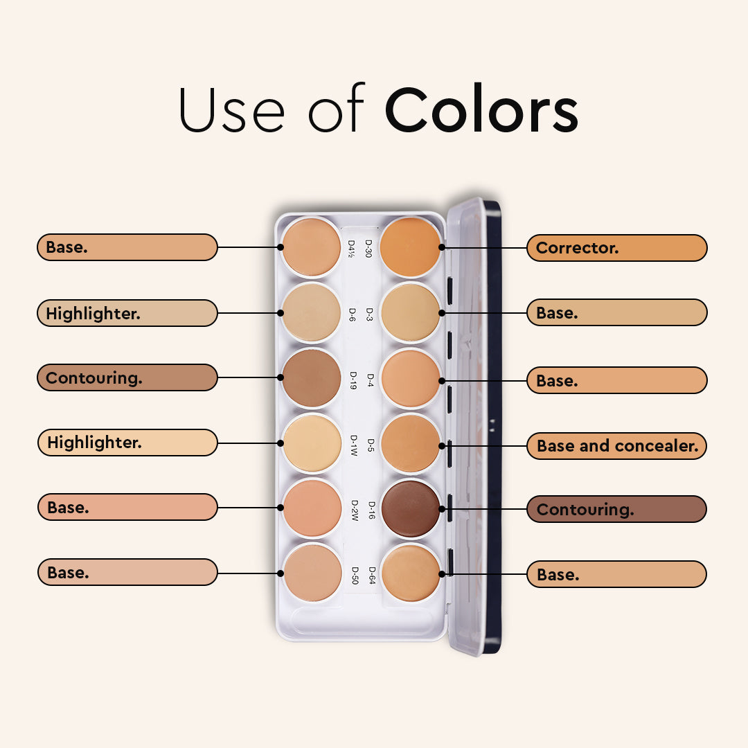 COVER & CONCEAL 12-1 DERMA PALETTE (METAL)