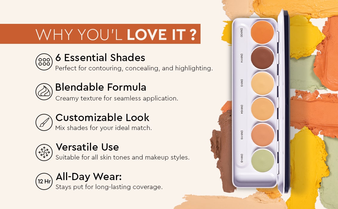 ULTRA HD COVER AND CONCEAL SUPRAEMESHIELD PALETTE 6 IN 1