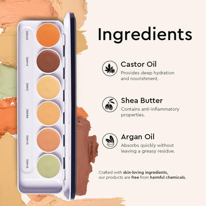 ULTRA HD COVER &amp; CONCEAL DERMASHIELD PALETTE 6 IN 1