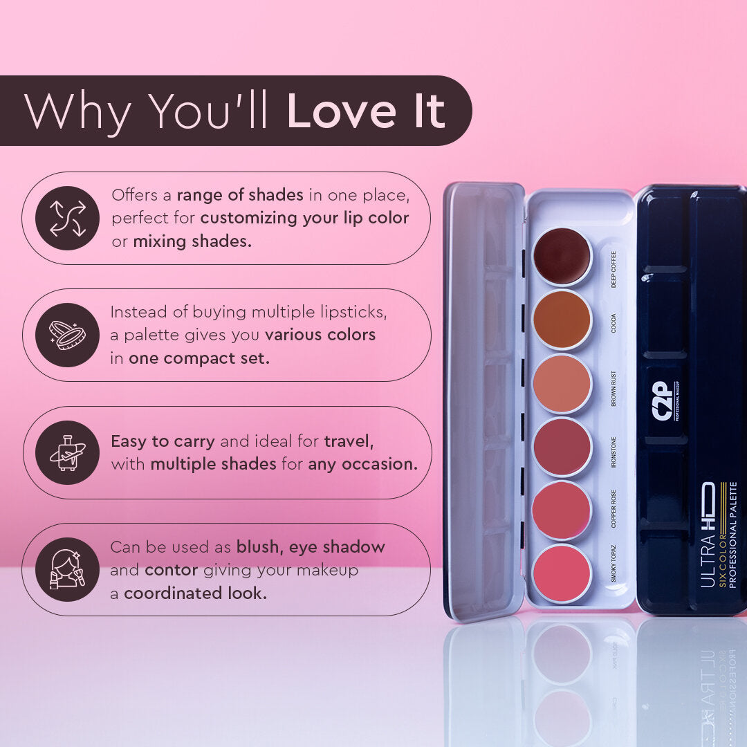 Ultra HD 6-COLOR LIP PALETTE