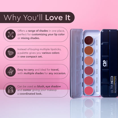 Ultra HD 6-COLOR LIP PALETTE