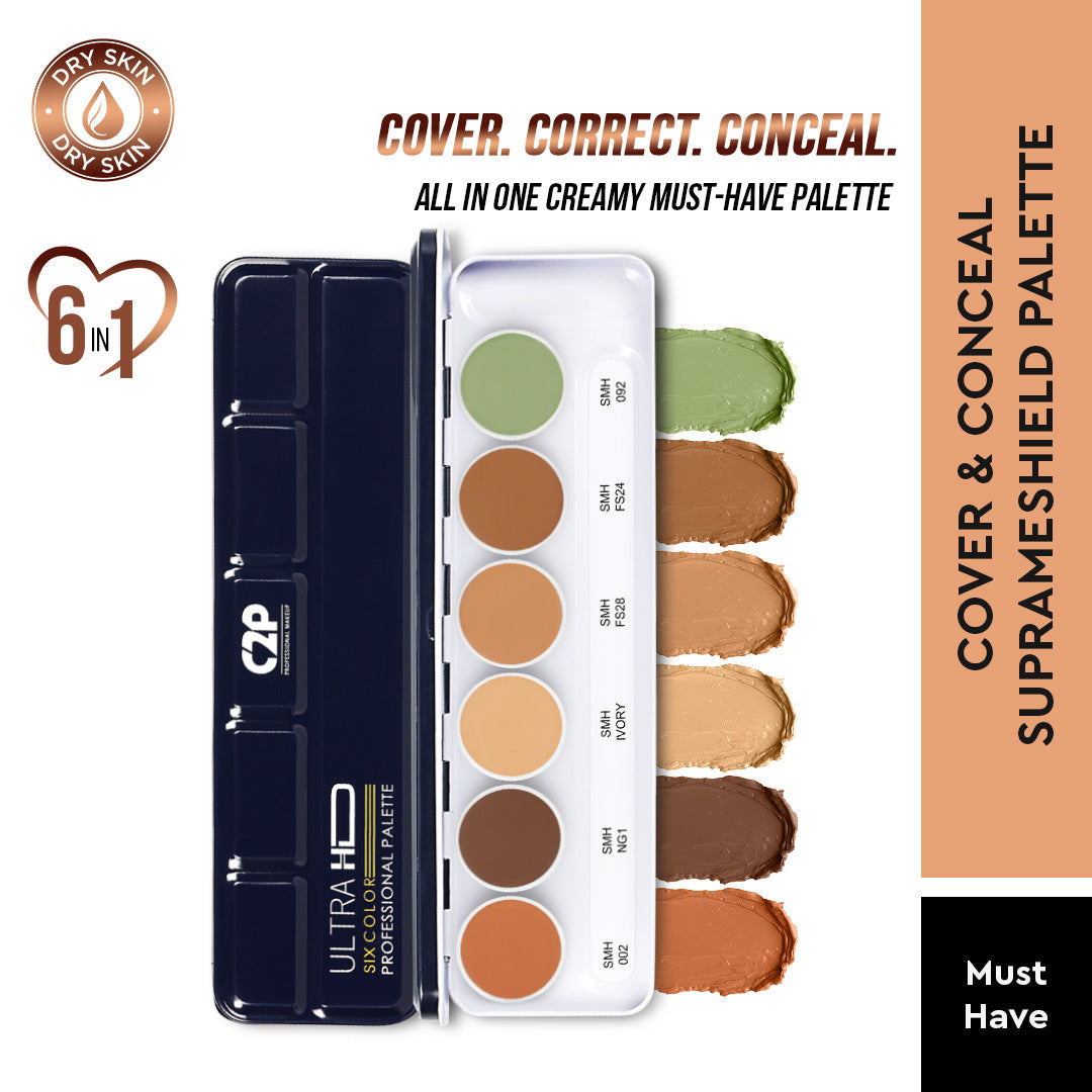 ULTRA HD COVER AND CONCEAL SUPRAEMESHIELD PALETTE 6 IN 1