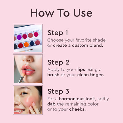 Ultra HD 6-Color Lip Palette – Create, Blend, and Shine with Long-Lasting, Hydrated Color