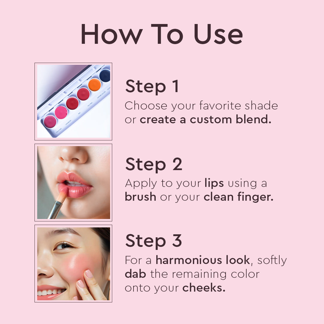 Ultra HD 6-Color Lip Palette – Create, Blend, and Shine with Long-Lasting, Hydrated Color
