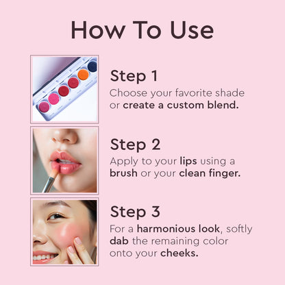 Ultra HD 6-Color Lip Palette – Create, Blend, and Shine with Long-Lasting, Hydrated Color