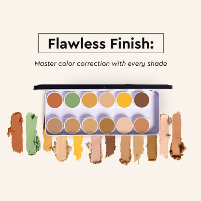 COVER &amp; CONCEAL 12-1 SUPRA PALETTE - For Pigmented &amp; Dry Skin | Full Coverage Concealer, Foundation &amp; Contour Kit