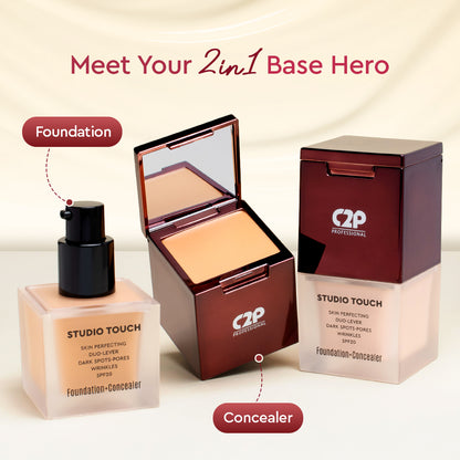 2-in-1 Foundation + Concealer| Full coverage with a lightweight feel