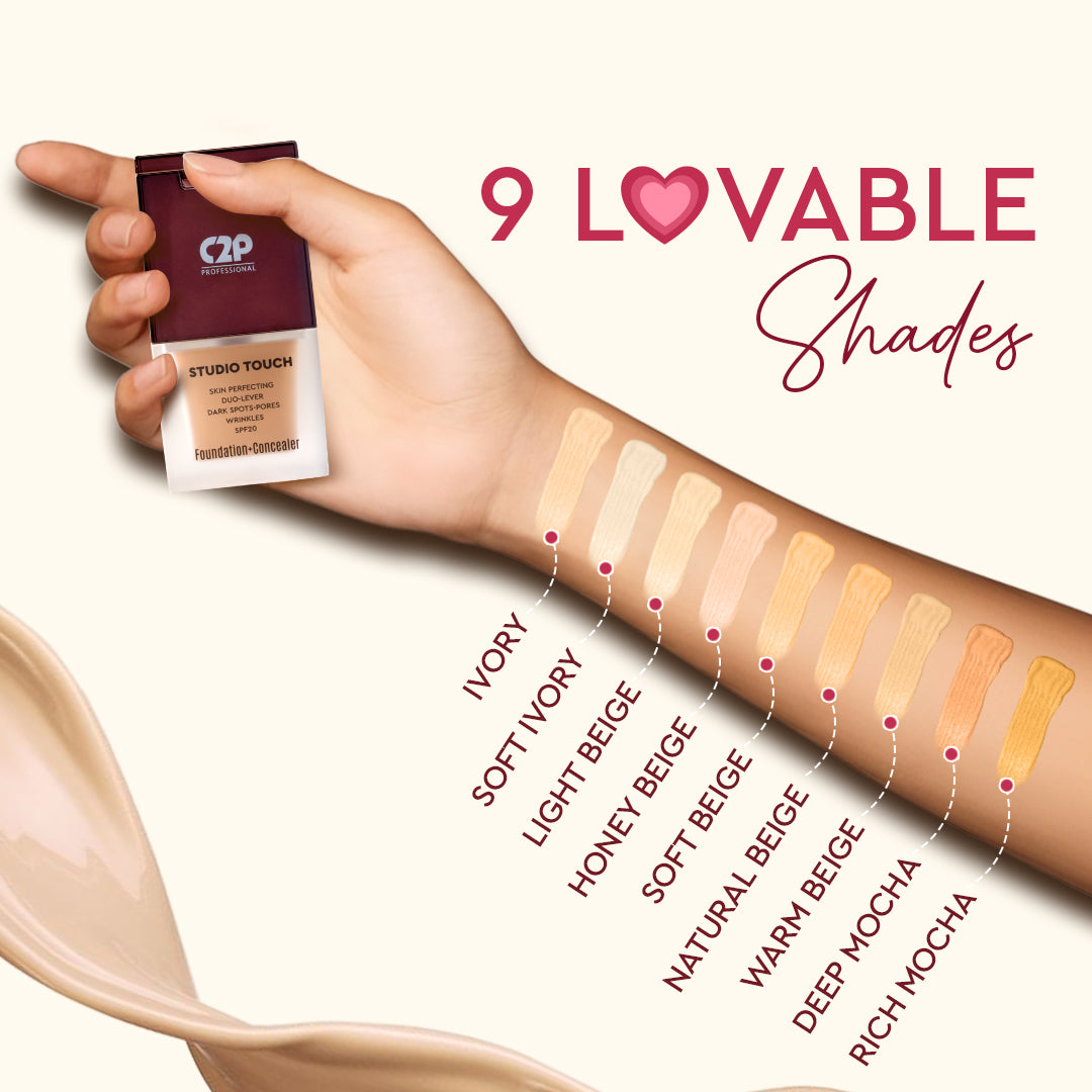 2-in-1 Foundation + Concealer| Full coverage with a lightweight feel