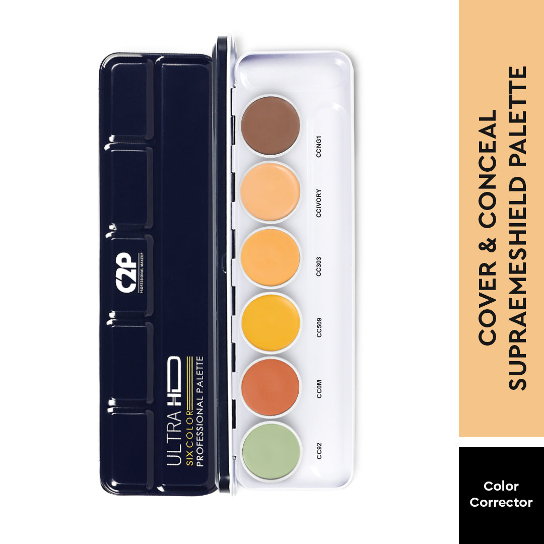 ULTRA HD COVER &amp; CONCEAL 6 IN 1 SUPRAEMESHIELD COLOR CORRECTOR PALETTE  (21gm)
