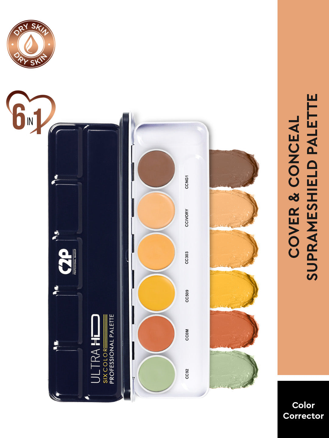 COVER &amp; CONCEAL 6-1 ULTRA HD SUPRA PALETTE (Metal)
