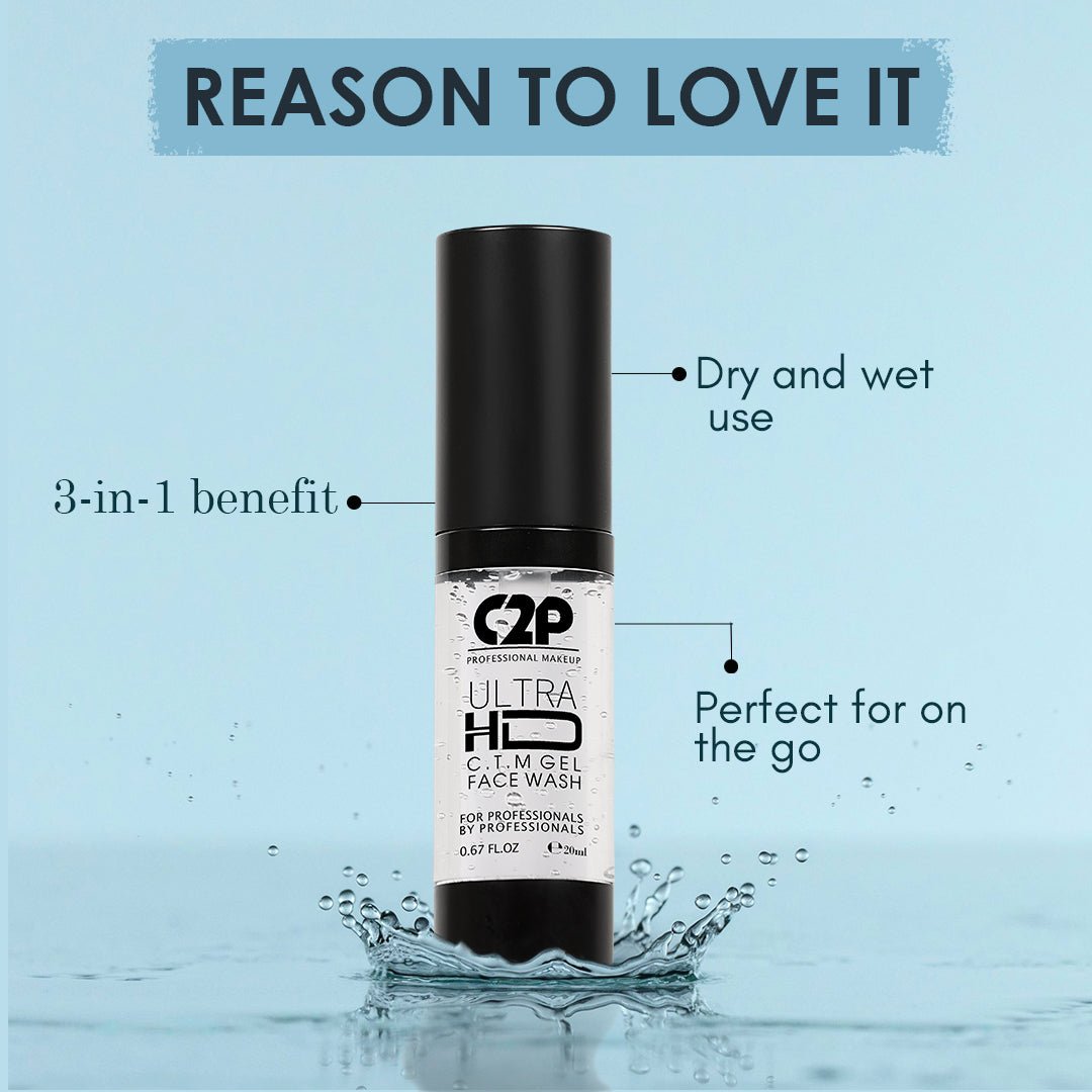 ULTRA HD CLEANSER TONER MOISTURIZER FACE WASH (20 ml)