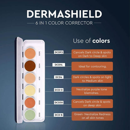 ULTRA HD COVER &amp; CONCEAL DERMASHIELD PALETTE 6 IN 1 Foundation